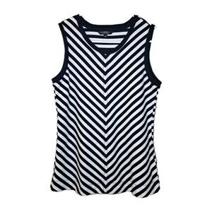 Liverpool Los Angeles Knit Women Tank Top Striped Size S Sleeveless Top